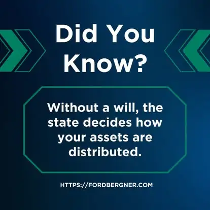 Without a will, the state decides how your assets are distributed.
